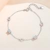 Pulsera de plata esterlina s925 con números romanos, cintura pequeña, simple para mujer, oro rosa, nicho ins, pulsera de alta gama al por mayor