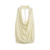 Camisola Elegante de Deseo Puro con Cuello de Solapa para Mujer, Nuevo Estilo, Para Llevar por Dentro o por Fuera, Color Sólido, Diseño de Cuello Colgante, Top Delgado de Moda