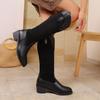 Itens Tendência e Exclusivos, Pegue Suas Botas Western Agora! Manga Artificial de Pelúcia Curta Pu de Tubo Alto Pvc Bico Apontado P