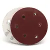 Disco de Terciopelo de 125MM 5 pulgadas 6 Agujeros Respaldo Lija de Terciopelo Lijado Neumático Hoja de Lija de Terciopelo Disco de Lija Autoadhesivo Fábrica de Lijas