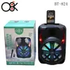 Em Estoque e Vendendo Muito Alto 8 Polegadas 20W Alto-falante Bluetooth Portátil O8K Bt-824 Alto-falante de Karaokê para Exterior