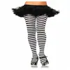 Calcetines altos hasta el muslo a rayas Calcetines por encima de la rodilla Calcetines hasta la pantorrilla Cos Fiesta de anime Calcetines largos para mujer Calcetines por encima de la rodilla a rayas blancas y negras estilo japonés
