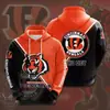 2025 Amazon Transfronterizo Nuevo Sudadera con Capucha para Hombre Estampado Digital 3D NFL Primavera y Otoño Ropa Casual para Hombres y Niños