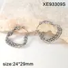 Pendientes Geométricos Chapados en Oro de Acero de Titanio Estilo Europeo y Americano, Simples y de Alta Gama, Pendientes Abiertos de Moda para Mujer, Accesorios de Lujo Ligero
