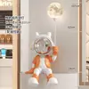 Figura de Astronauta en Postura Sentada, Mueble de TV para Sala de Estar, Decoración de Entrada, Club Social de Hotel, Regalo de Inauguración de Casa Nueva