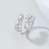 Anillo Transfronterizo Europeo y Americano de Lujo Ligero de Alta Gama para Mujer Diseño Nicho de Lujo Ligero Anillo de Dedo Moda Distintivo Anillo de Cola