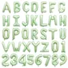 Balões de folha verdes oliva tamanho 16 polegadas versão americana com letras em inglês A-Z para decoração criativa de casamento e aniversário