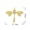 Accesorios para joyería DIY colgante de circonita microincrustada accesorios para collar serie Mariposa Libélula baño de oro de 18 quilates