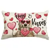 Funda de Almohada para el Día de San Valentín Transfronteriza, Decoración de Ambiente Festivo, Funda de Cojín para Sofá del Hogar, Funda de Cojín para Dormitorio con Estampado de Amor