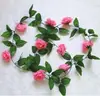 Tecido de Seda Artificial 9 Cipós de Rosa Casamento Festival Flor Arte Ar Condicionado Tubo de Água Sótão Mobiliário Doméstico Cipós