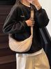 Bolso de Mano para Mujer Estilo Coreano de Nicho, Bolso Croissant Casual para Viajar, Bolso Cruzado Versátil de Lona, Nuevo Primavera 2026