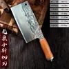 Cuchillo de cocina Longquan para el hogar, cuchillo de doble uso para cortar, cuchillo para rebanar, patrón martillado forjado, acero de alto carbono, afilado, rebanar, cortar huesos, cuchillo de cocina