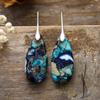 Pendientes colgantes de gota de agua con piedra del Emperador de Nueva Bohemia de la estación independiente, joyería popular europea y americana.