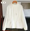 Nova jaqueta de moda estilo coreano para outono e inverno, super estilosa e casual, acinturada, versátil, corta-vento feminino de comprimento curto