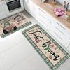 Alfombrilla de Cocina y Felpudo para Puerta de Entrada de Terciopelo de Cristal a Prueba de Polvo y Suciedad de Dos Piezas, Planta de Primavera y Flor, Transfronterizo Amazon