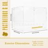Caixa Display Multifuncional de Grande Capacidade para Pão e Sobremesas, Tampa Flip Luxuosa Dourada Transparente em Acrílico com Alça