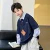 Camiseta de Estilo Dos Piezas para Niños con Estampado de Panda, Top de Punto Moderno y Versátil, Camiseta Casual Estilo Coreano