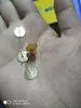 Nuevos accesorios para orejas de aguja plana dorada con anilla colgante, tachuelas planas para orejas, aretes de aguja plana de personalidad DIY, venta al por mayor