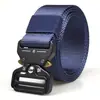 F020 Cinto Tático de Nylon com Contas para Homem, Ventilador Militar para Exterior, Cinto de Calça Multifuncional com Fivela de Liga, Cinto de Lona