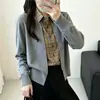 Novedades Otoño 2026: Elegante y Adelgazante Diseño de Dos Piezas Top de Manga Larga para Mujeres de Mediana Edad con un Aspecto Juvenil y Patchwork a Cuadros