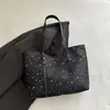 Bolsa de ombro casual grande capacidade, bolsa tote de axila, moda tendência 2026, de alta qualidade, com estampa de estrelas, para mulheres