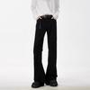 Pantalones vaqueros negros ajustados para hombre, sencillos, combinables, básicos, holgados, rectos, adelgazantes, informales