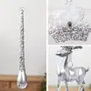 2026 Novo Ornamento de Árvore de Natal de Rena de Floco de Neve Semi-Transparente Prata Pingente de Presente de Natal Acrílico