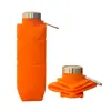 Garrafa de água esportiva dobrável, garrafa de água dobrável de silicone em forma de diamante portátil para atividades ao ar livre, recipiente de água dobrável retrátil para caminhada e viagens