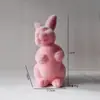 Musgo de terciopelo corto de imitación Conejo de Pascua adornos pequeños para escritorio de sala de estar decoraciones lindas Conejo de Pascua