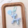 Coração de cor de doce, resina de gelatina, cachorro balão, fivela de porta, chaveiro de contas DIY, acessório de decoração para fone de ouvido