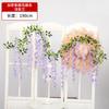 Simulación de alambre de glicina, ratán, flor decorativa, cuerda de plástico, enredadera colgante, protección de tuberías de aire acondicionado, bobinado de techo