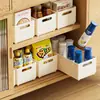 Caixa Organizadora de Armário, Tipo Gaveta, Extensível, Organizador de Mesa para Lanches e Diversos, Cesta de Armazenamento para Cozinha, Estrutura de Armazenamento de Canto Reto para Armário Profundo