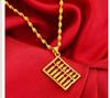 Collar colgante Ruyi ábaco dorado chapado en oro accesorios de joyería Ruyi ábaco regalo cobre chapado en oro collar ábaco regalo