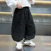 Pantalones para Niños Otoño 2026 Nuevo Estilo Hipster Niños Geniales Pantalones Largos para Niños Pantalones Linterna Holgados Estampado de Leopardo Pantalones Casuales Modernos