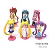 Decoración de Pastel de Sailor Moon Luna Dibujos Animados Lindo Hielo Agua Princesa Luna Niña Cumpleaños Enchufe para Hornear