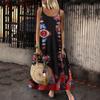2021 Cross-border Novo Amazon ebay Hot Vestido estampado sem mangas Vestido longo feminino 9127D