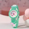 Comercio exterior popular reloj casual para chica dibujos animados moda reloj para mujer simple correa de silicona gota reloj de cuarzo al por mayor