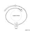 Pulseira Floco de Neve Transfronteiriça para Mulheres, Simples, Personalizada, Versátil, Joia de Corrente Fresca e Doce, Pulseira de Aço Inoxidável, Venda Direta da Fábrica