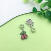 1 Nuevo Plata Antigua Gota de Aceite Aleación Serie Navideña Perla de Agujero Grande Colgante Colgante Pulsera DIY Accesorios de Joyería