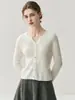 Elegante y Lujoso Cárdigan de Punto de Cachemira con Botones para Mujer, Abrigo Agradable para la Piel, Nuevo Suéter de Abrigo Otoño/Invierno 2026