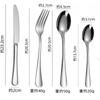 Venta al por mayor Cuchillo, Tenedor y Cuchara de Acero Inoxidable Hotel Hogar Engrosado 1010 Juego de cuatro piezas Cuchillo y Tenedor para Bistec Cuchara Ovalada para Hielo Cuchara para Café