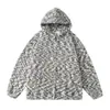 Sudadera con capucha de color liso, retro japonesa, marca de moda, para hombre, otoño, holgada, estilo callejero, tejida, chaqueta casual