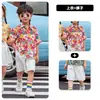 Disfraz de Rendimiento Infantil para Niños y Niñas Estilo Retro de Hong Kong Camisa Protector de Flores Disfraz de Baile Disfraz de Rendimiento Coral