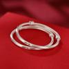 Yilu plata S999 plata pura plata de ley seguro feliz bebé niños pulsera personalidad mate desgastado bebé Plata pulsera para niños