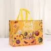 Nueva Bolsa de Tela No Tejida para Halloween, Bolsa de Tote Creativa con Estampado de Calabaza de Halloween, Divertida Bolsa de Dulces de Dibujos Animados de Halloween