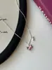 "Paraíso Feliz" Salsicha Rosa Cachorrinho Colar de Pérolas Amor Brincos do Mesmo Estilo Estilo Menina Corrente de Gola Versátil