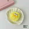 Chaveiro Bola de Pelo com Boca de Salsicha Engraçada de Desenho Animado Divertido para Casal Namorada Pingente de Mochila de Estudante Fofo