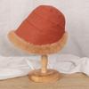 Sombrero mongol de lana sintética de invierno, sombrero tipo cubo de estilo étnico para hombres y mujeres, sombrero de pescador engrosado a prueba de frío, cálido, con ala grande para adultos