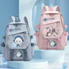 Mochila de Dibujos Animados Anime Tiburón Chica Gawr Gura, para Niños y Niñas, Estudiantes de Primaria y Secundaria, Gran Capacidad, Bolso Escolar Casual