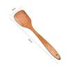 Pala de madera Sartén antiadherente Espátula especial para cocinar Espátula de madera a juego para saltear Letras Mango largo de 39 cm Espátula de madera